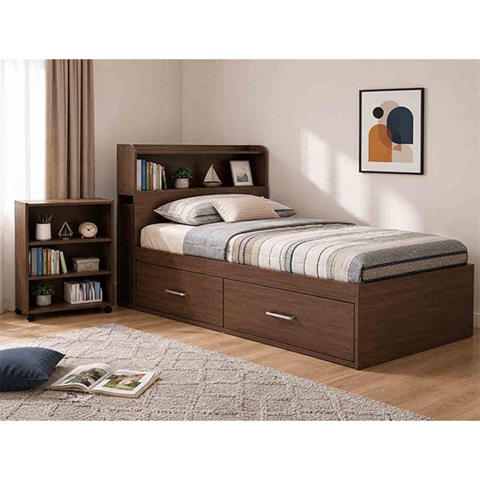 تخت تک نفره باکسی کتابخانه دار T719
